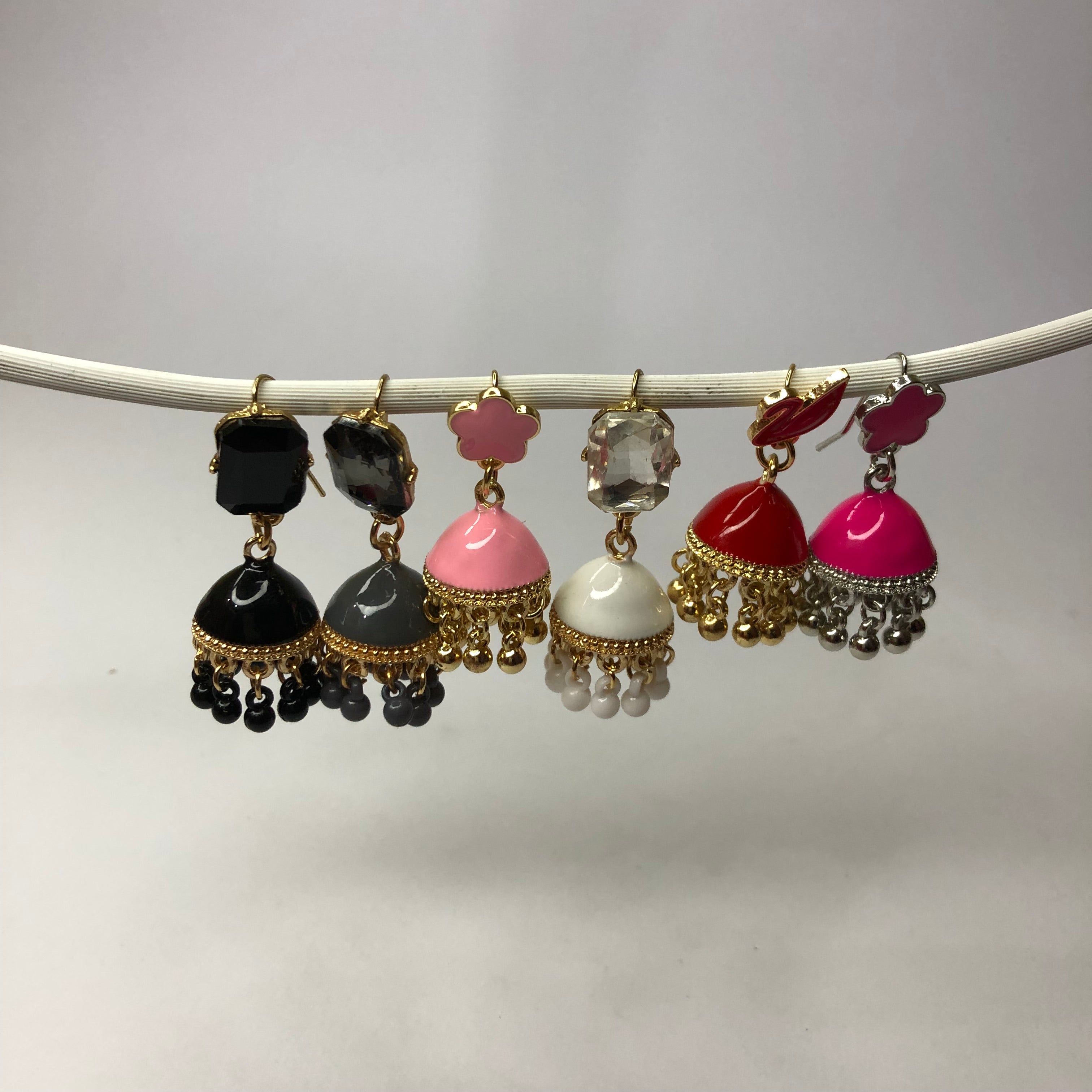 Mini Cute Jhumka Set | Simple and Clean Look